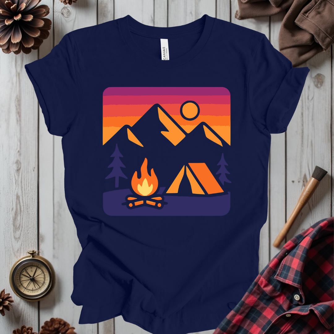 Retro Camping Sunset T-Shirt