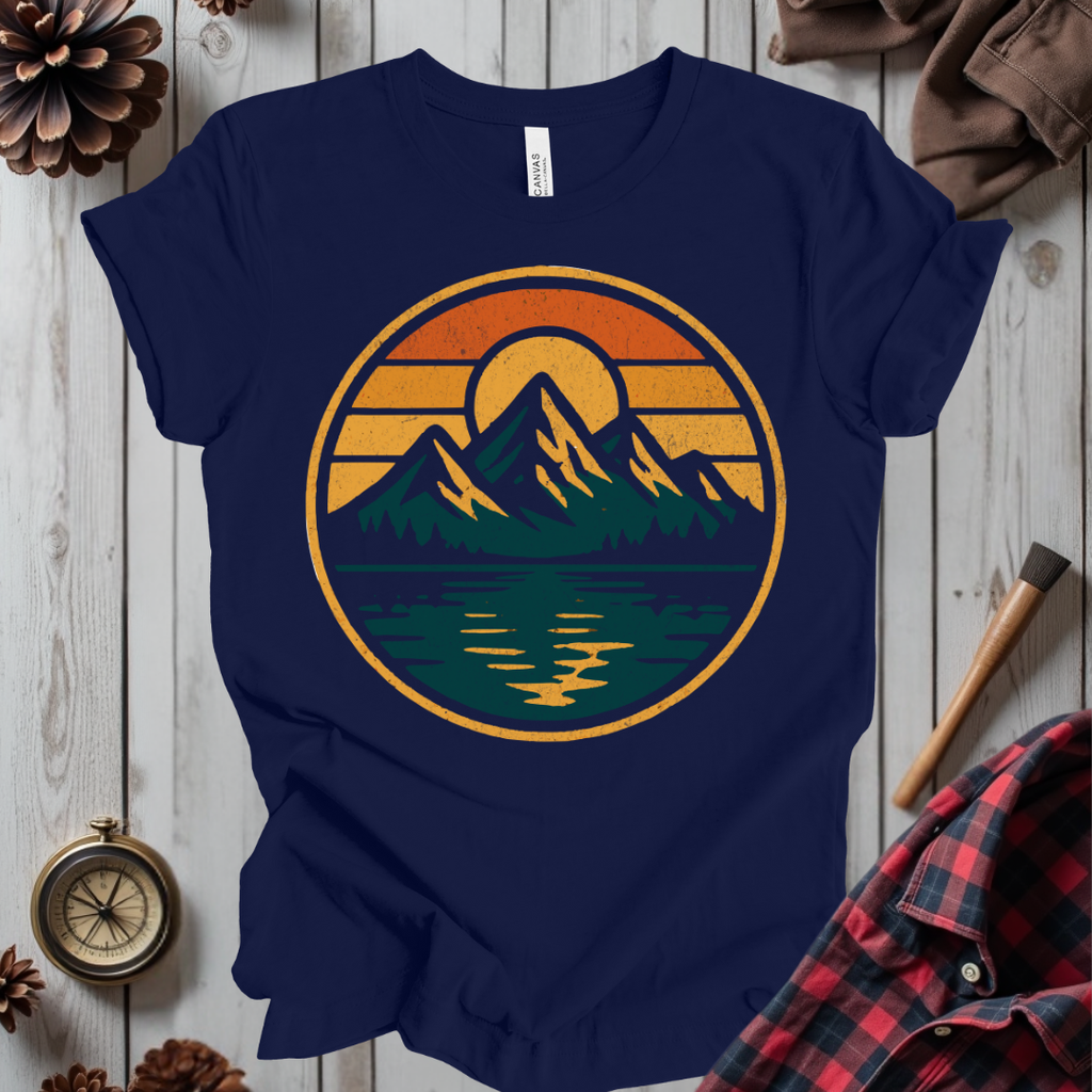 Retro Mountain Sunset T-Shirt