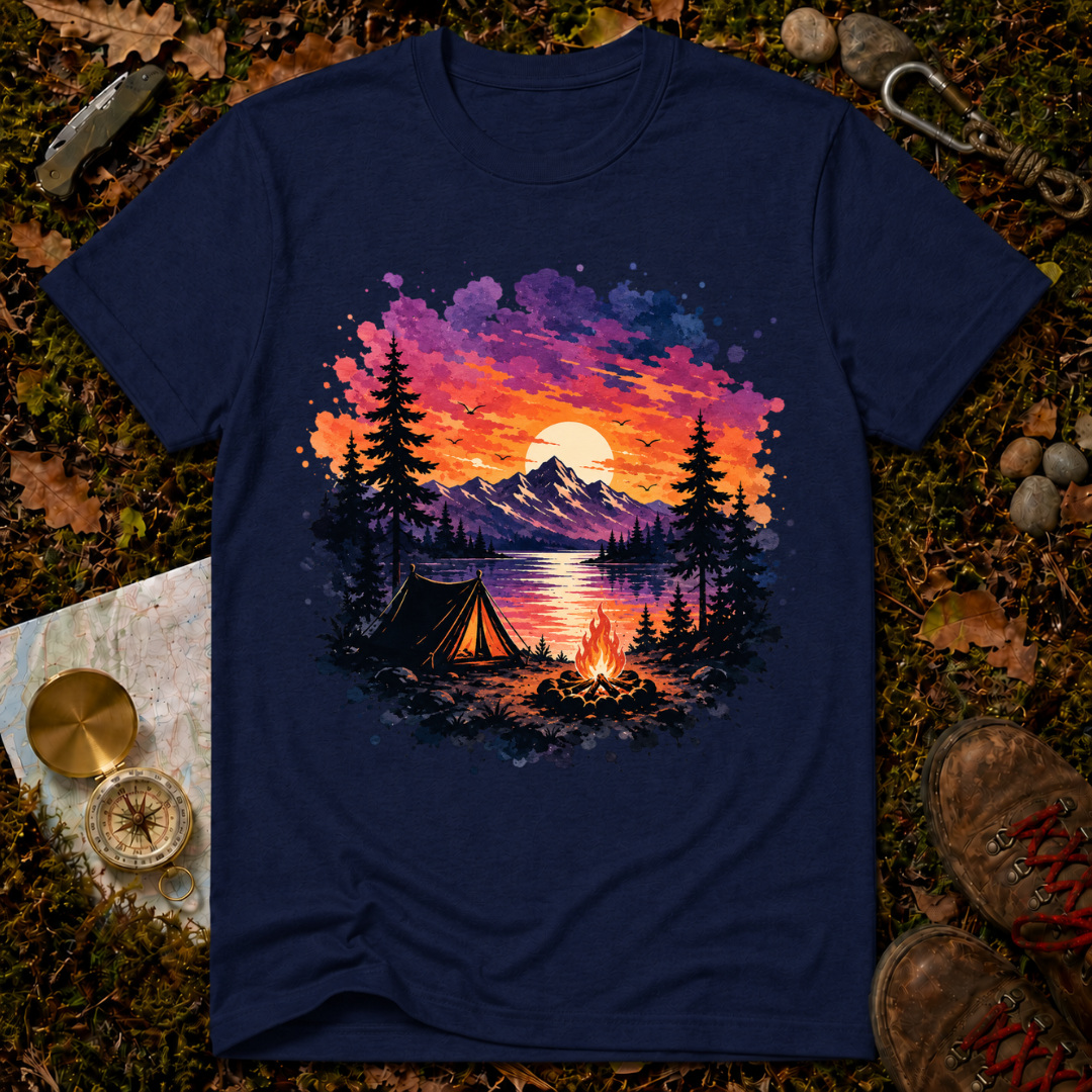 Sunset Mountain Camping T-Shirt
