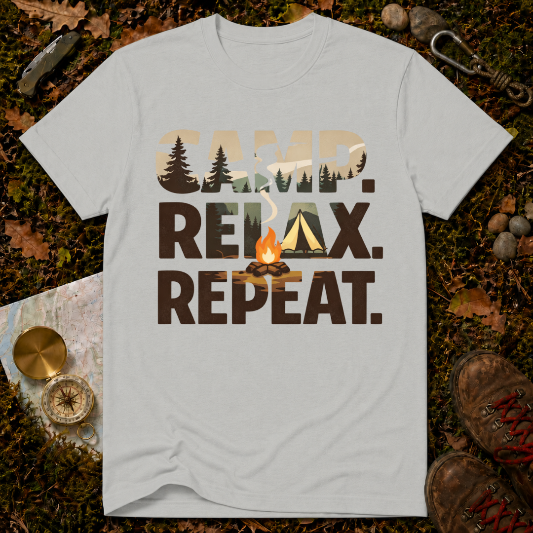Camp. Relax. Repeat T-Shirt