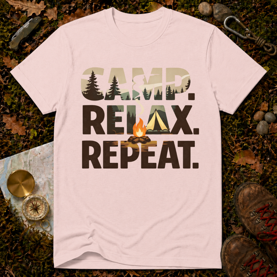 Camp. Relax. Repeat T-Shirt