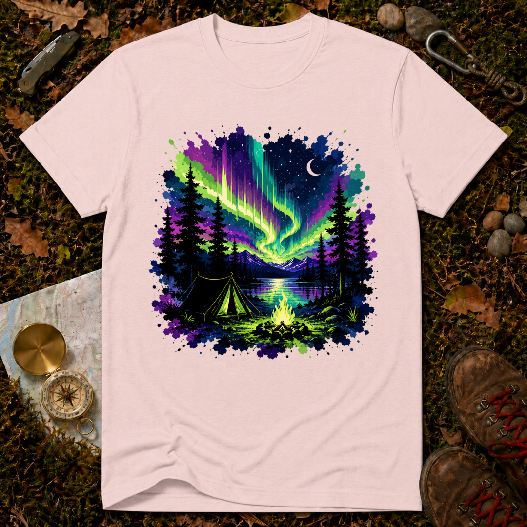 Northern Lights Camping T-Shirt