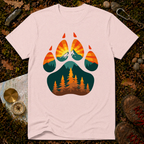 Retro Sunset Bear Paw T-Shirt