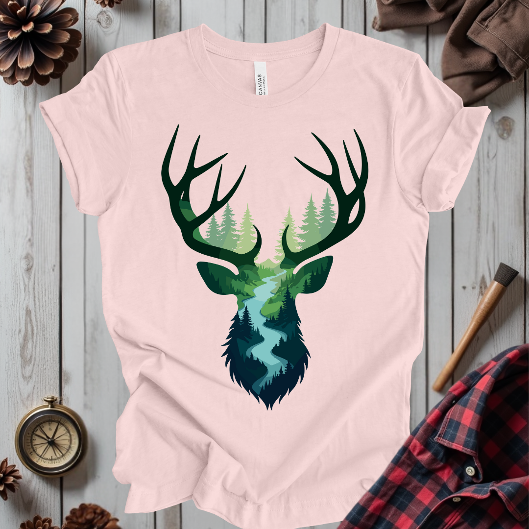 Nature-Inspired Antlers T-Shirt