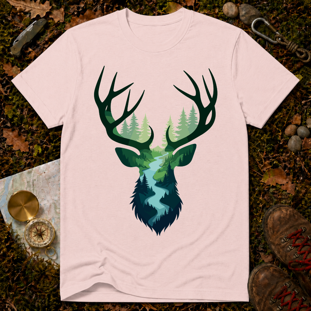 Nature-Inspired Antlers T-Shirt