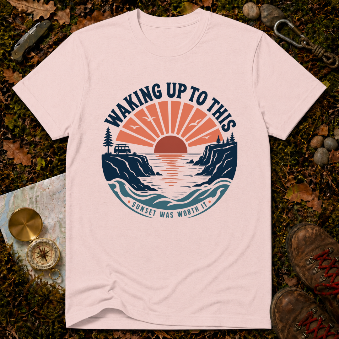 Waking Up To This Sunset T‑Shirt