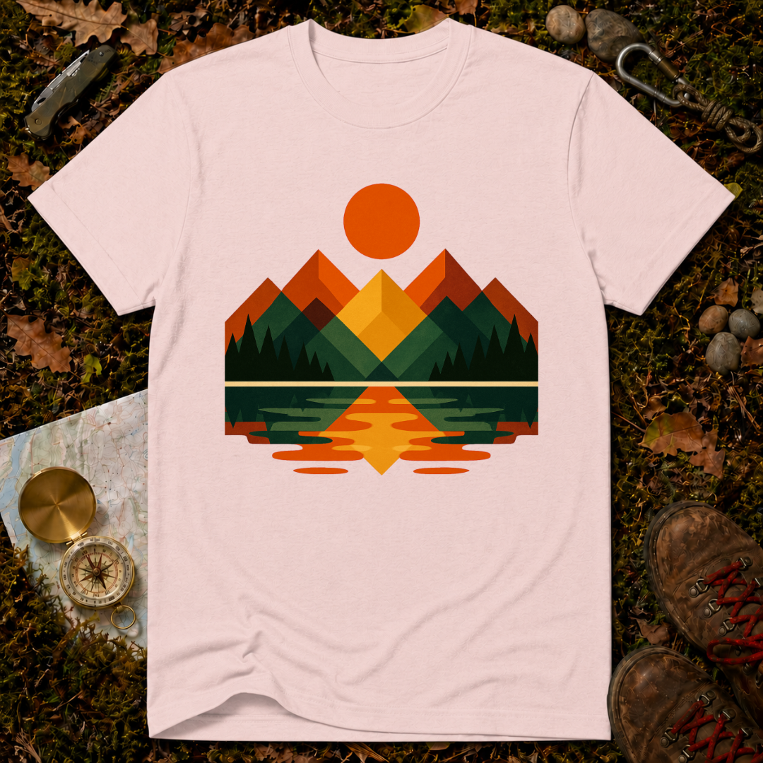 Retro Mountain Sunset T-Shirt