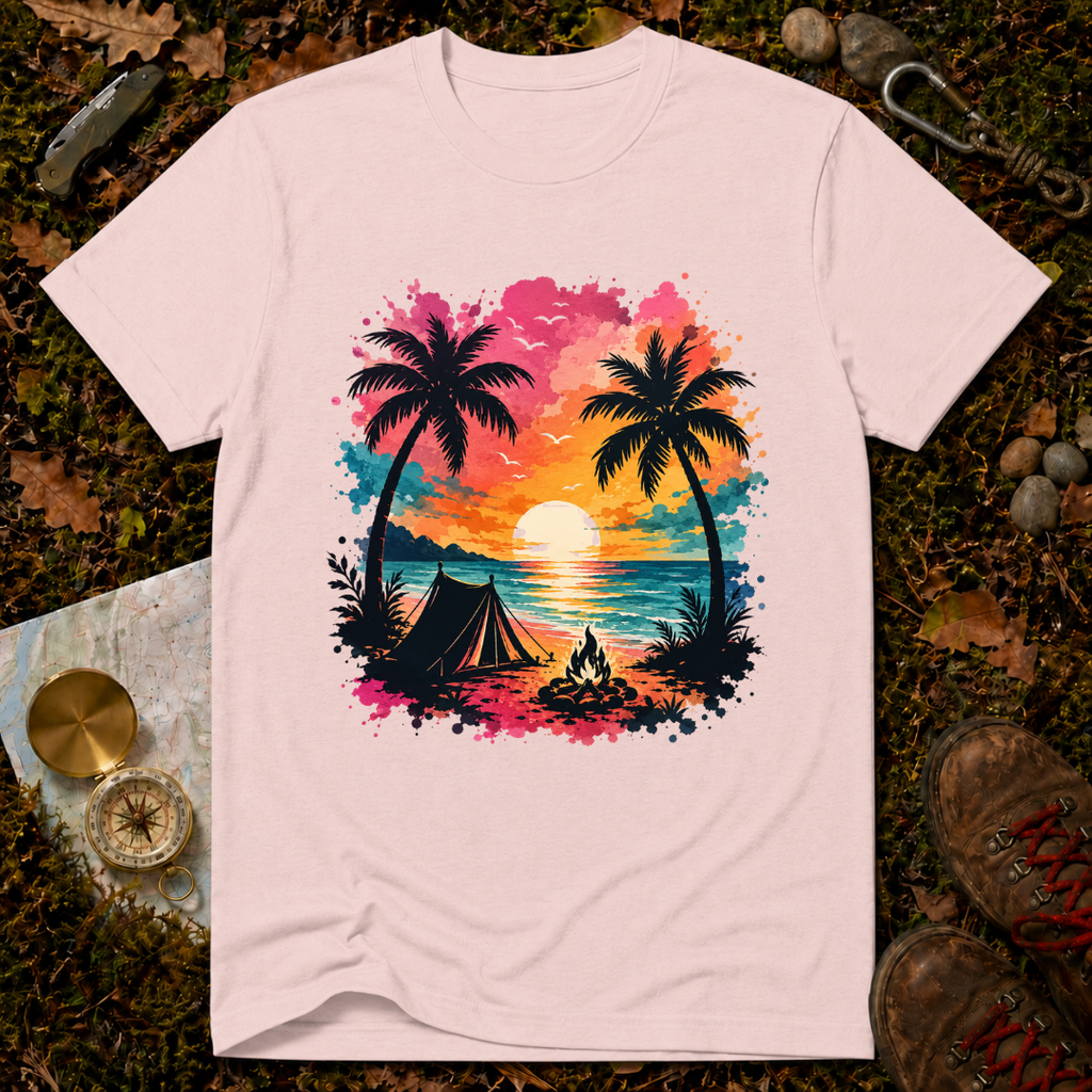 Sunset Beach Camping T-Shirt