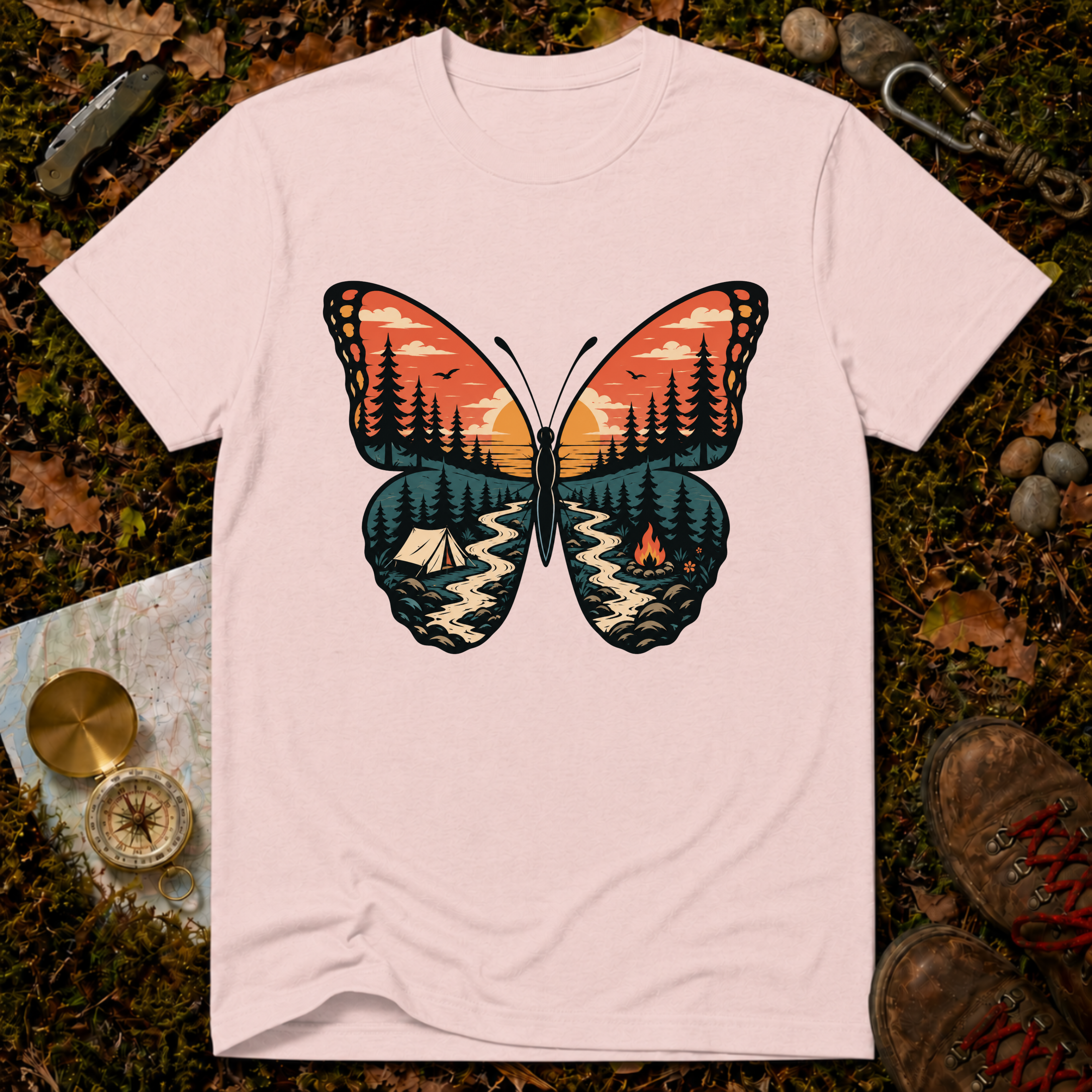 Butterfly Camping T-Shirt