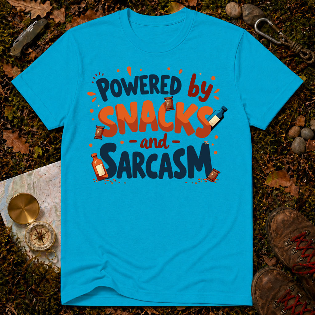 Powered By Snacks And Sarcasm T-Shirt