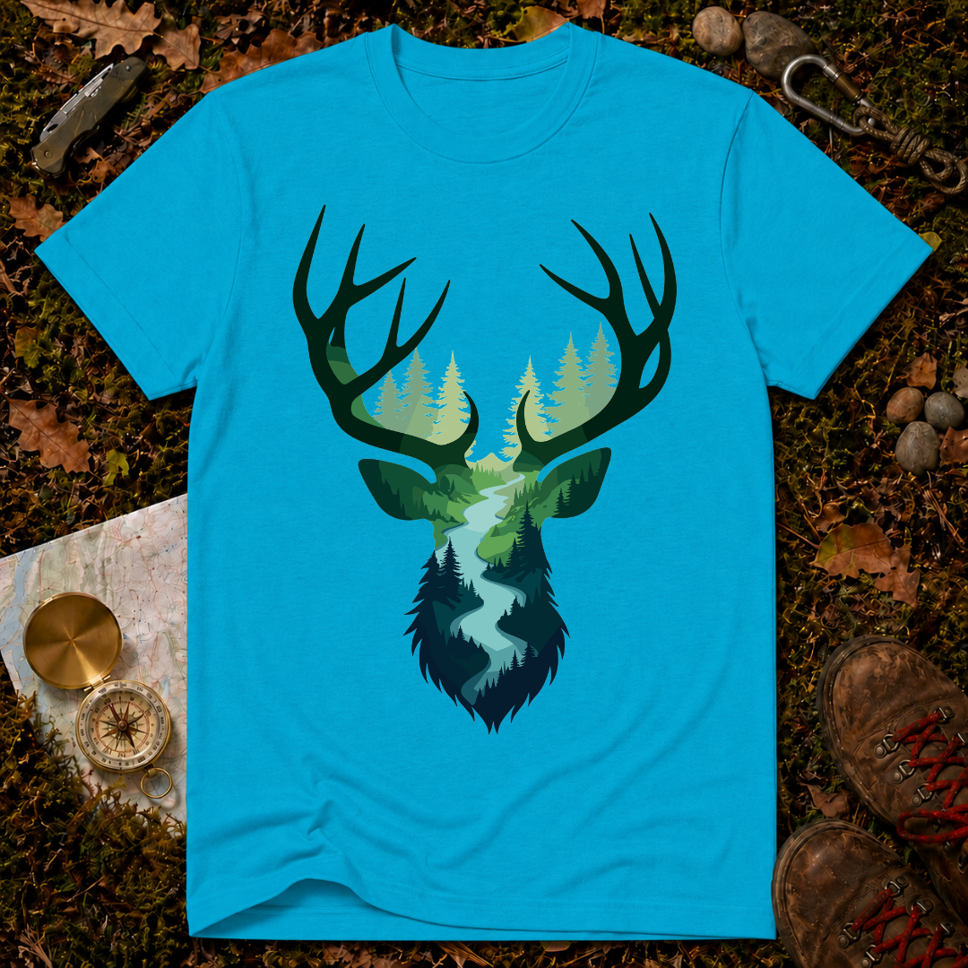 Nature-Inspired Antlers T-Shirt