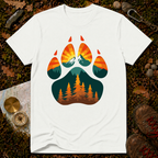 Retro Sunset Bear Paw T-Shirt