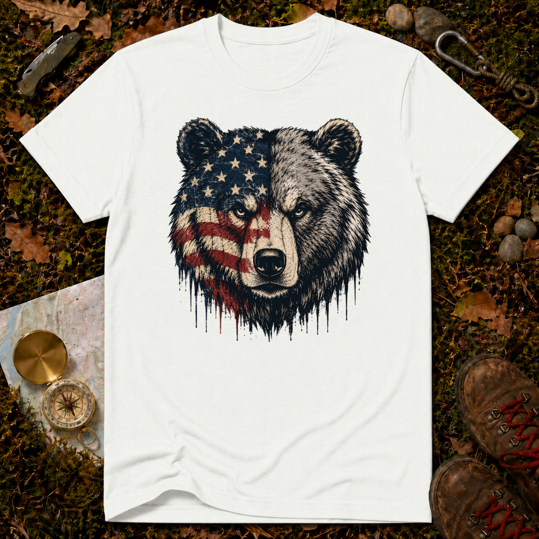 USA Flag Bear T-Shirt