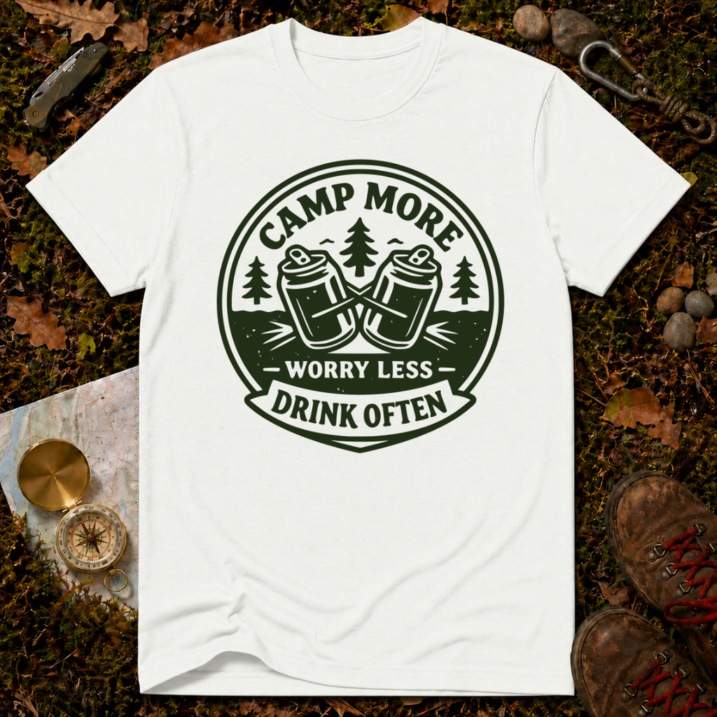 Camp More, Worry Less, Drink Often T-Shirt