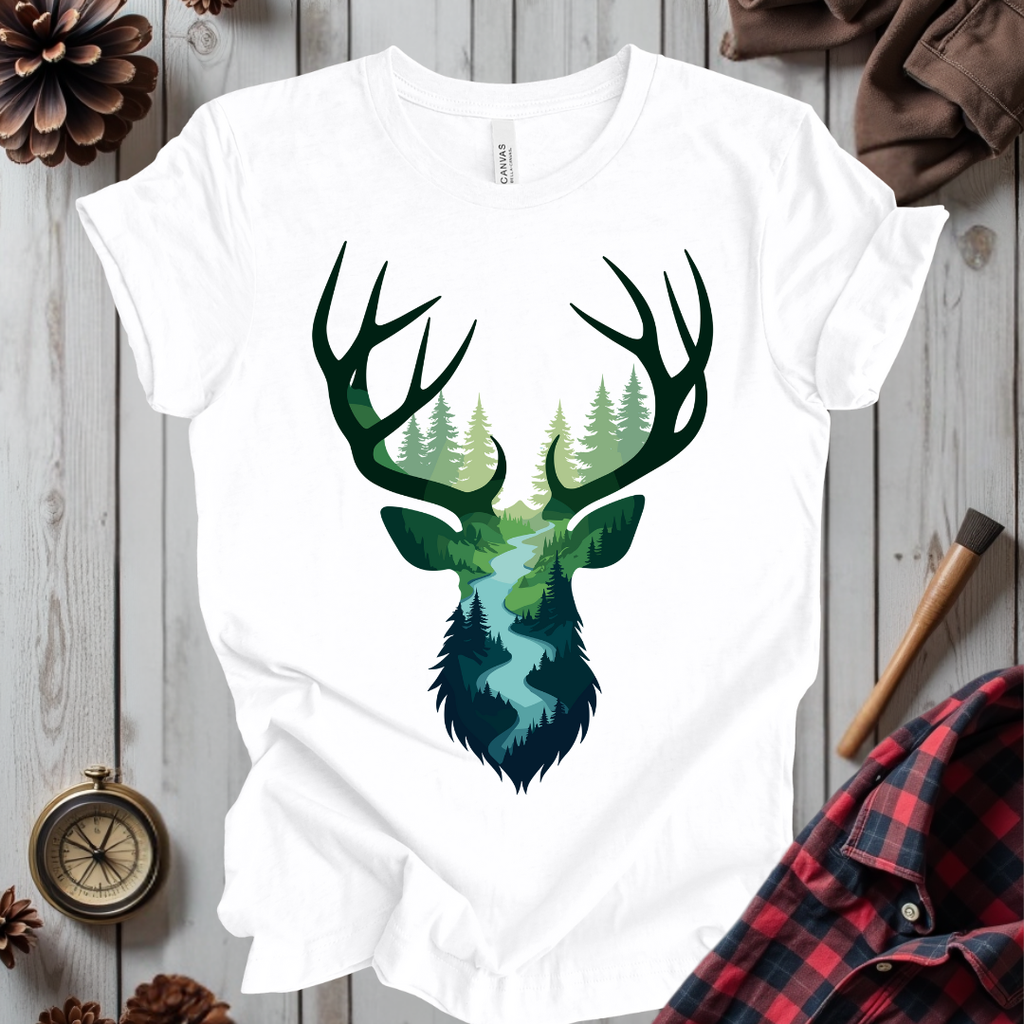 Nature-Inspired Antlers T-Shirt