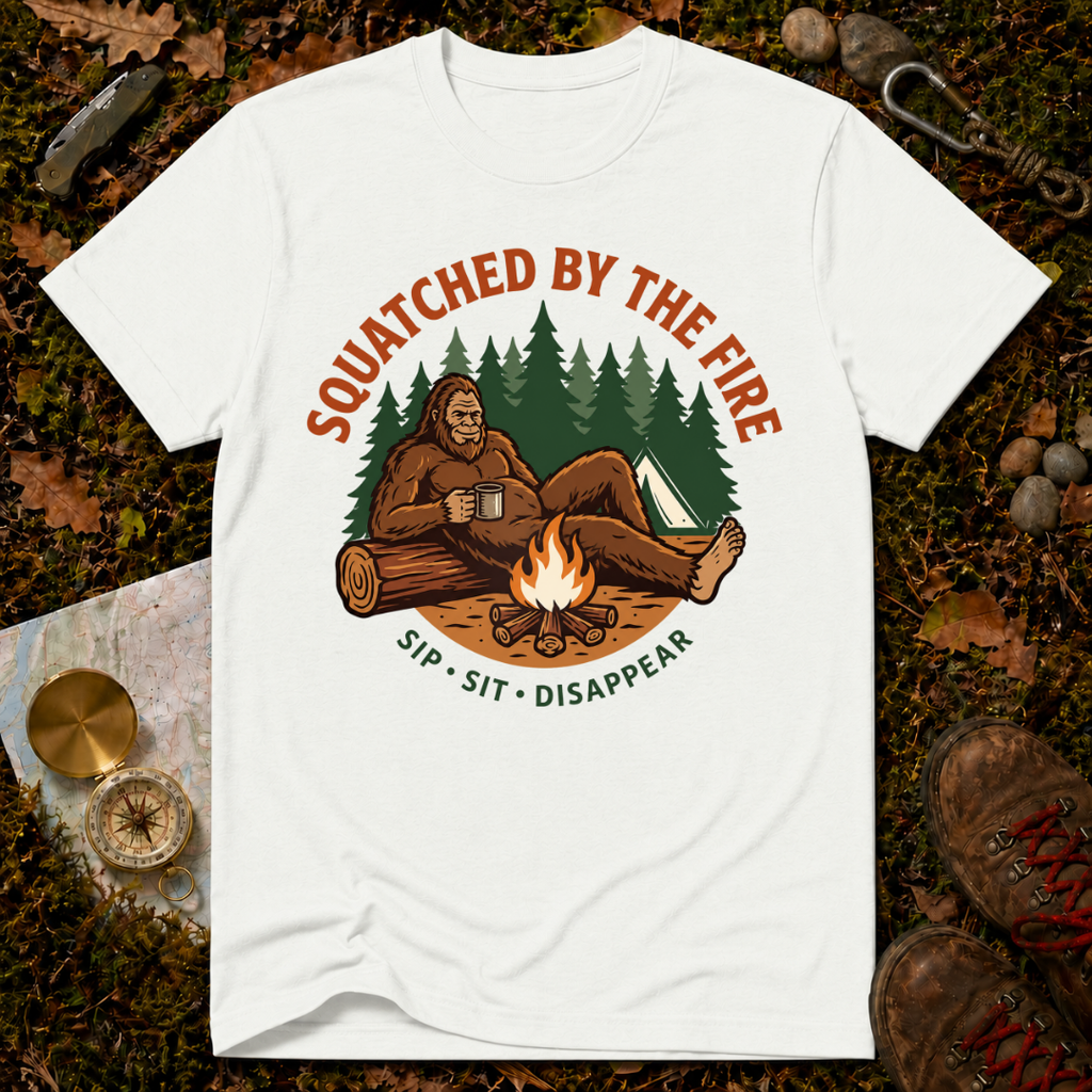 Squatched By The Fire T‑Shirt