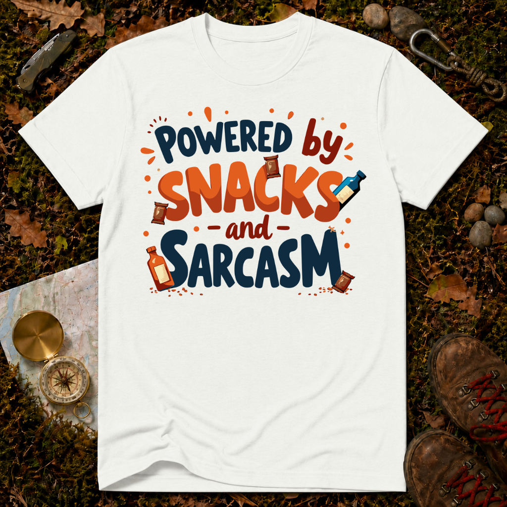Powered By Snacks And Sarcasm T-Shirt