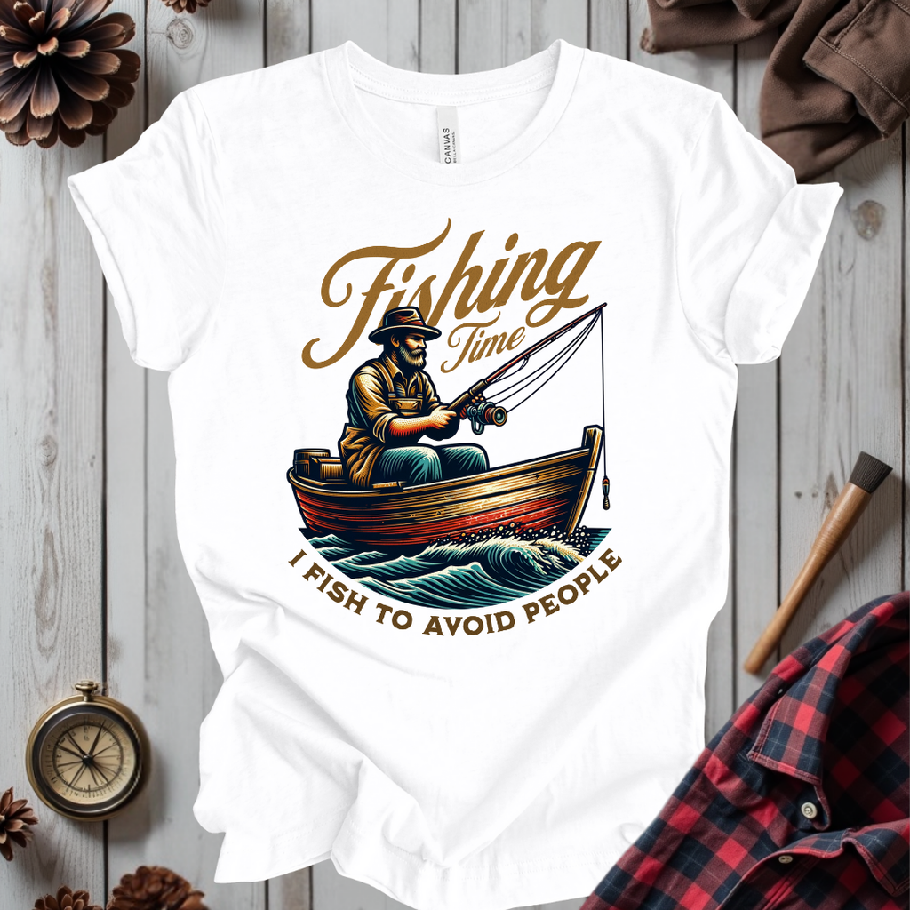 I Fish To Avoid People T-Shirt