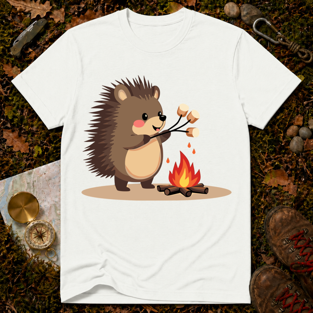 Camping Hedgehog T-Shirt
