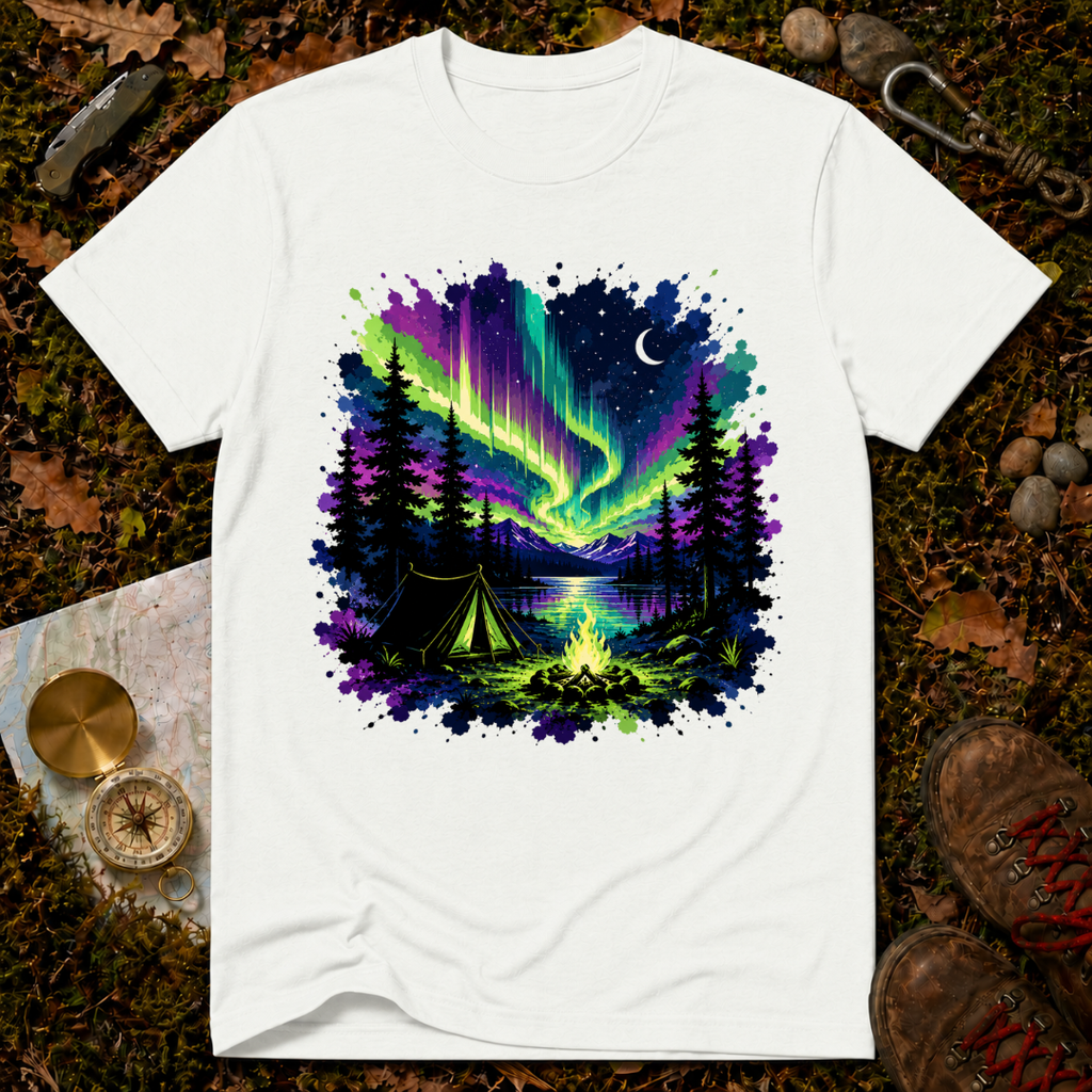 Northern Lights Camping T-Shirt