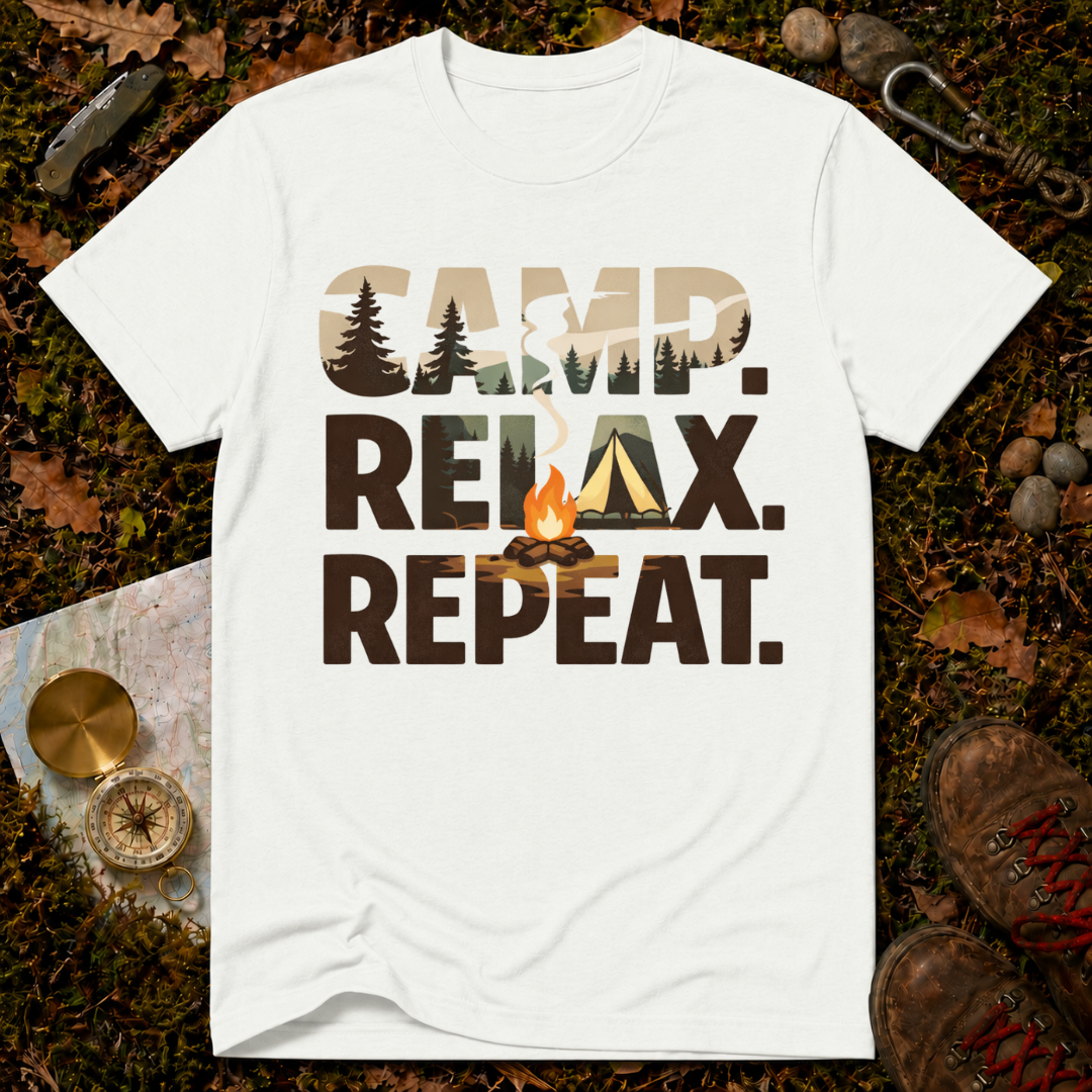 Camp. Relax. Repeat T-Shirt
