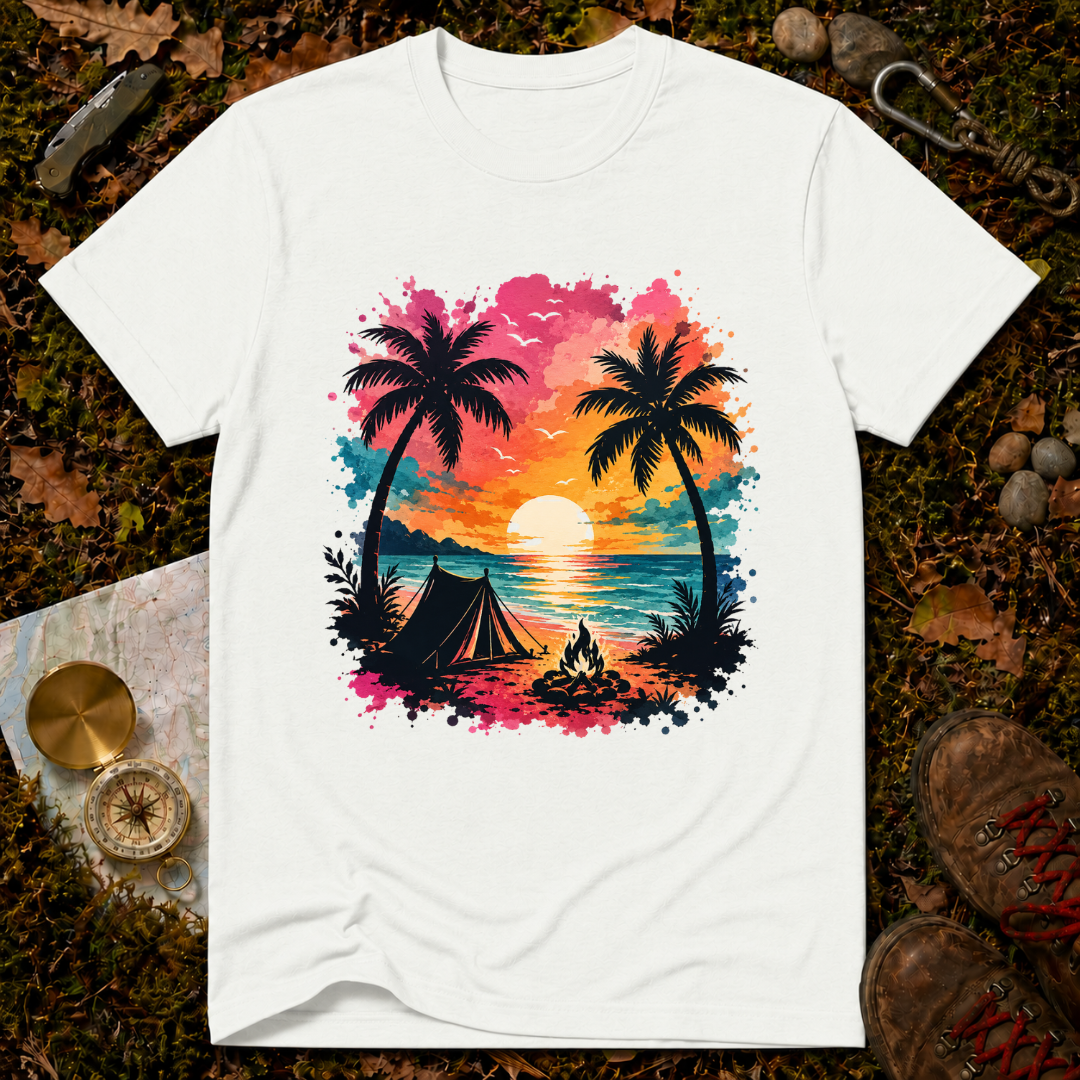 Sunset Beach Camping T-Shirt
