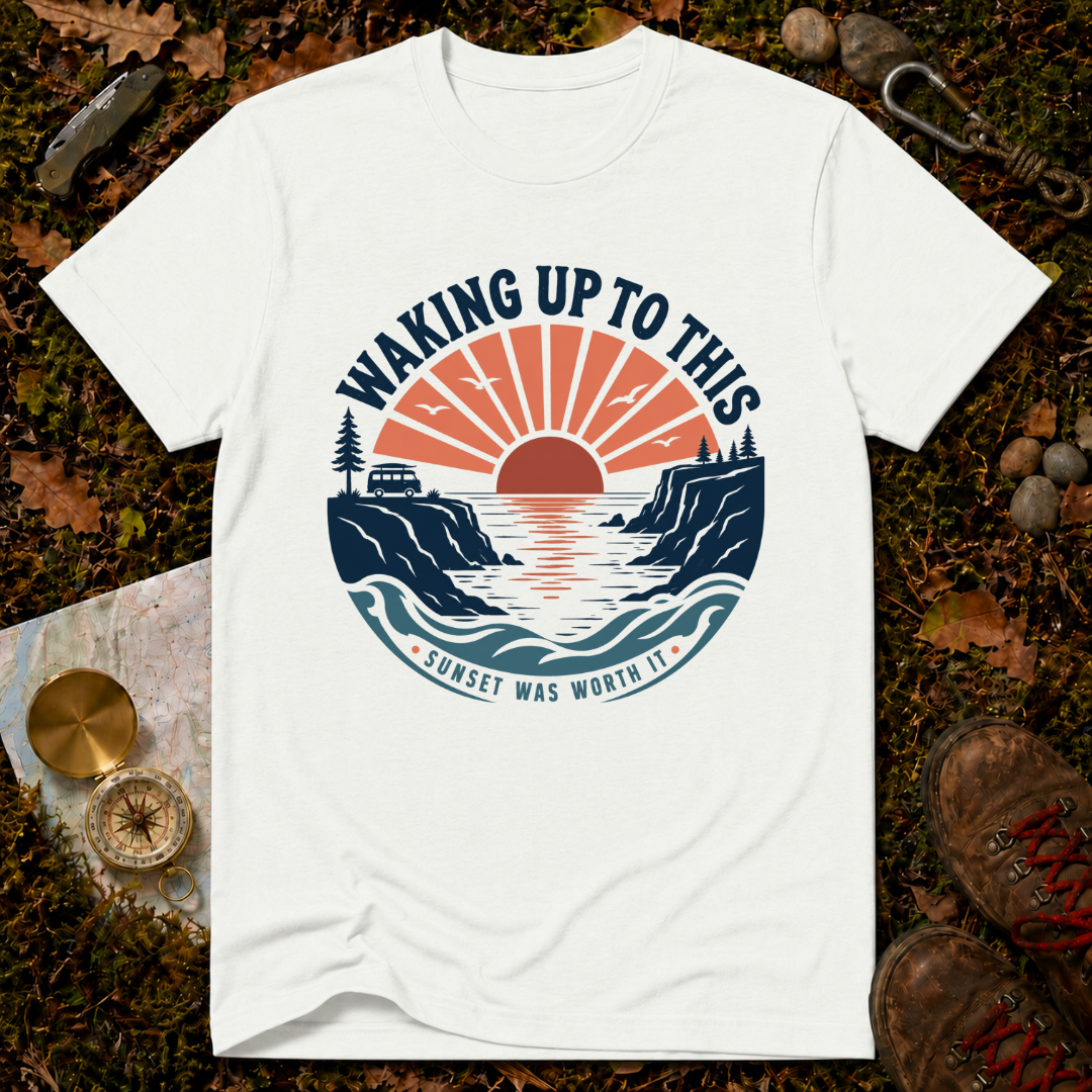Waking Up To This Sunset T‑Shirt