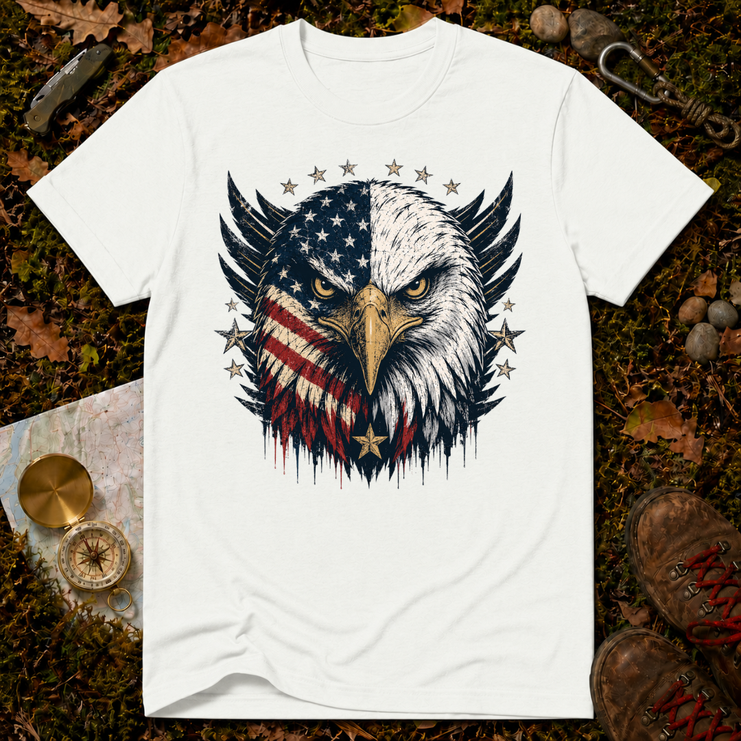 USA Flag Bald Eagle T-Shirt