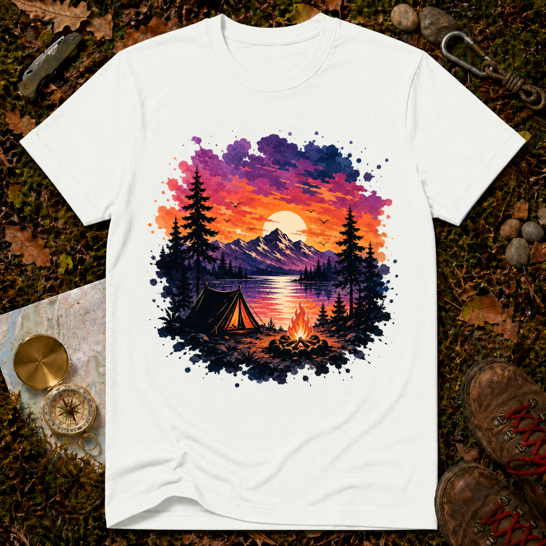 Sunset Mountain Camping T-Shirt