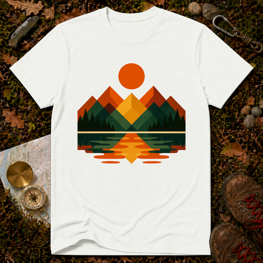 Retro Mountain Sunset T-Shirt