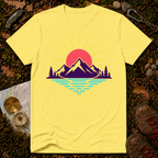 Neon Mountain Sunset T-Shirt